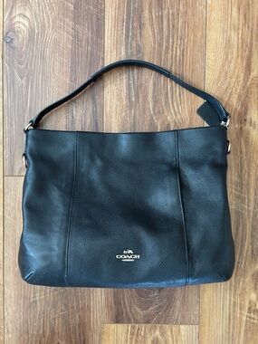 Used Authentic Coach East/West Isabelle Shoulder Bag (Style #F35809) in black